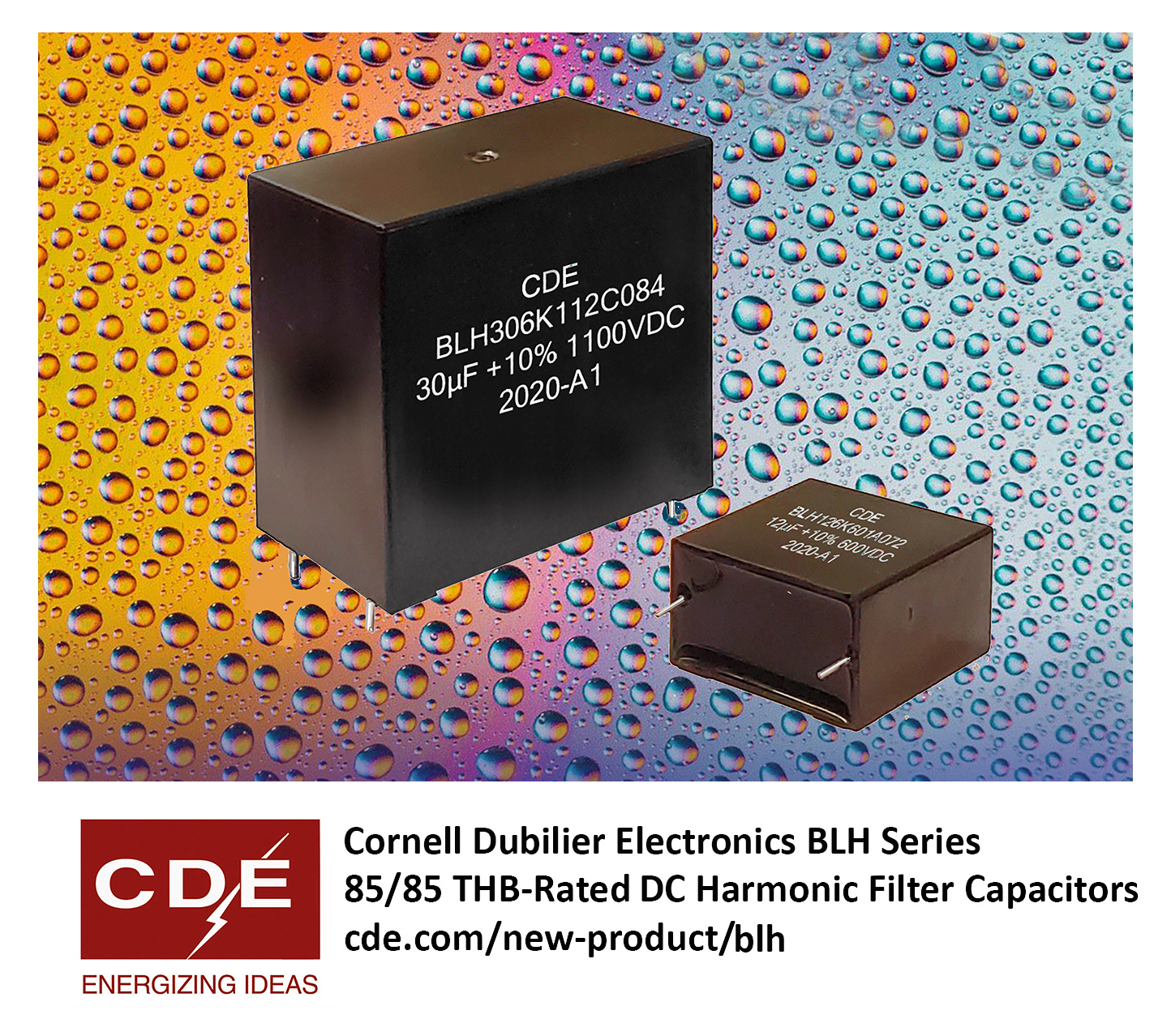 THB-Rated DC Link Capacitors Offer 50% Greater Life